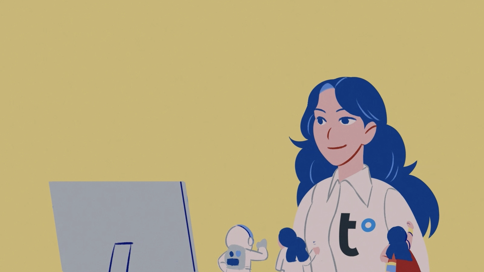 animated video of a woman realizing that her professional ambition can come true with talento's help
